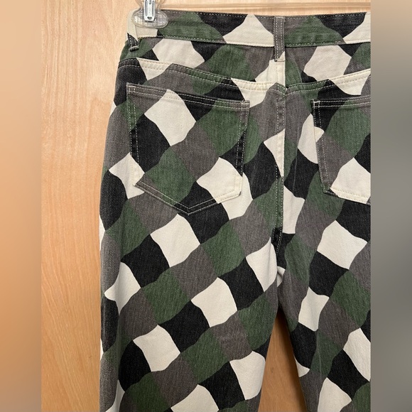 NICOLI Green Checkered Midrise Pants - Picture 8 of 8